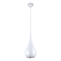 MAXLIGHT P0235 - Lampadario a sospensione con filo DROP 1xE27/40W/230V diametro 20 cm bianco