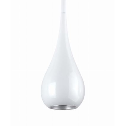 MAXLIGHT P0235 - Lampadario a sospensione con filo DROP 1xE27/40W/230V diametro 20 cm bianco