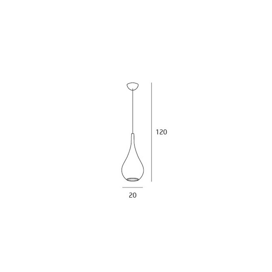 MAXLIGHT P0235 - Lampadario a sospensione con filo DROP 1xE27/40W/230V diametro 20 cm bianco