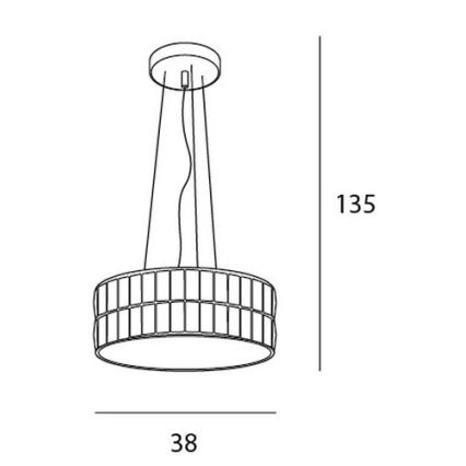 MAXLIGHT P0236 - Lampadario a sospensione con filo DIAMANTE 5xG9/42W/230V diametro 38 cm cromo lucido
