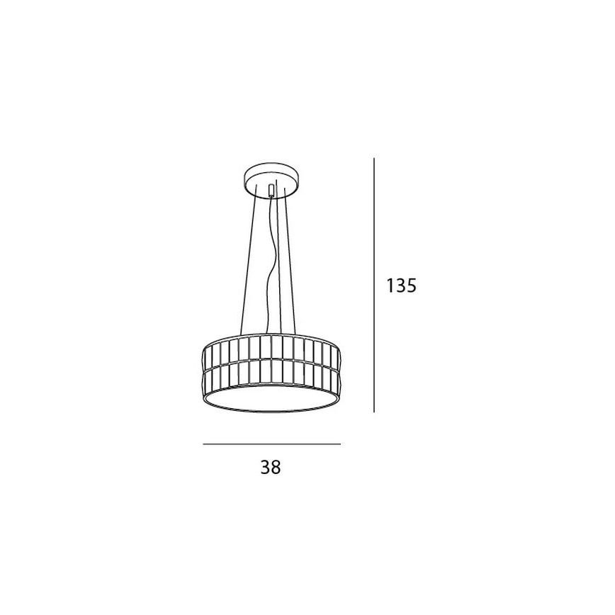 MAXLIGHT P0236 - Lampadario a sospensione con filo DIAMANTE 5xG9/42W/230V diametro 38 cm cromo lucido