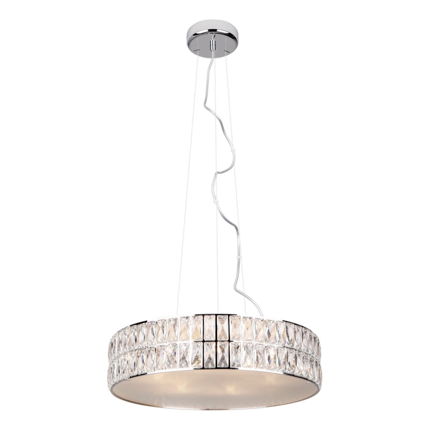 MAXLIGHT P0236 - Lampadario a sospensione con filo DIAMANTE 5xG9/42W/230V diametro 38 cm cromo lucido