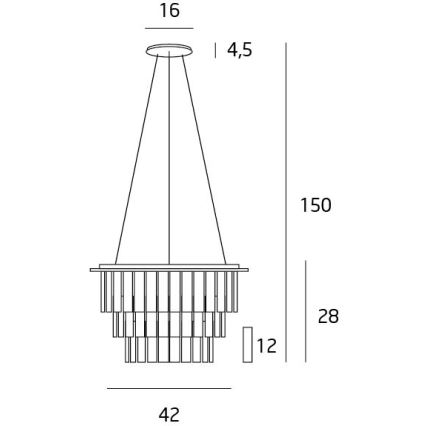 MAXLIGHT P0259 - Kronleuchter MONACO 9xG9/40W/230V d 42 cm glänzendes Chrom