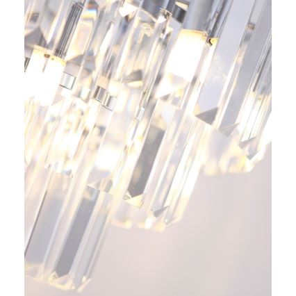 MAXLIGHT P0259 - Lampadario a sospensione con filo MONACO 9xG9/40W/230V diametro 42 cm cromo lucido
