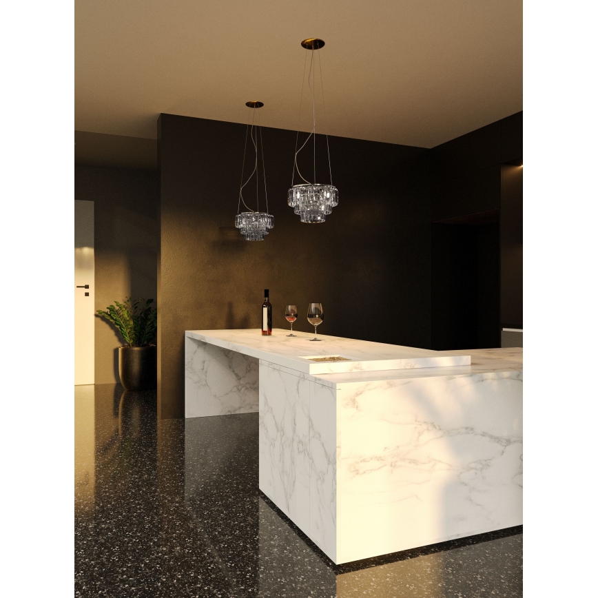MAXLIGHT P0259 - Suspension filaire MONACO 9xG9/40W/230V d. 42 cm chrome brillant