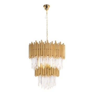 MAXLIGHT P0283 - Kronleuchter an Kette VOGUE 16xE14/40W/230V d 60 cm golden