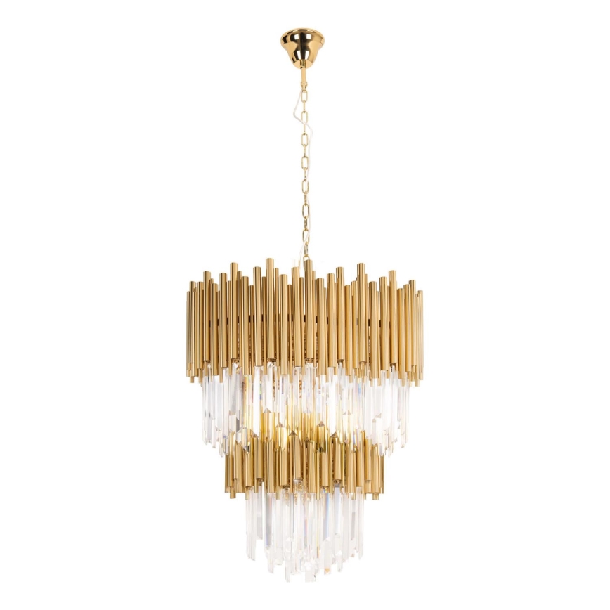 MAXLIGHT P0283 - Kronleuchter an Kette VOGUE 16xE14/40W/230V d 60 cm golden