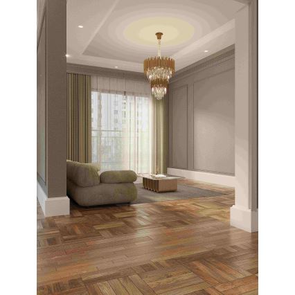 MAXLIGHT P0283 - Lampadario a sospensione con catena VOGUE 16xE14/40W/230V diametro 60 cm oro