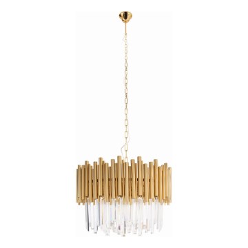 MAXLIGHT P0284 - Kronleuchter an Kette VOGUE 12xE14/40W/230V d 60 cm golden