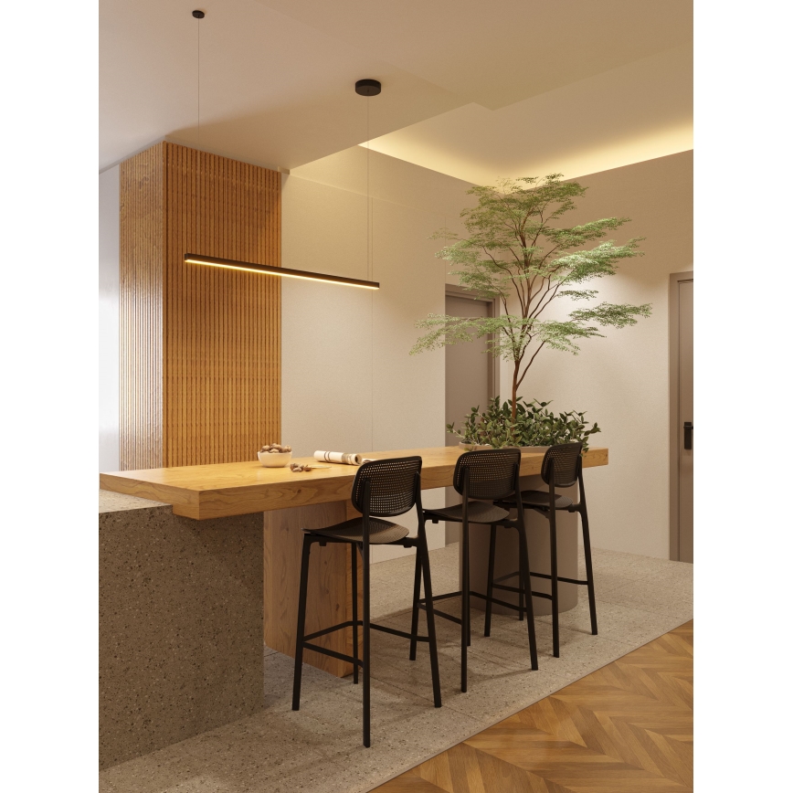 MAXLIGHT P0310D - Lampadario a sospensione con filo LED dimmerabile TRIO LED/12W/230V nero