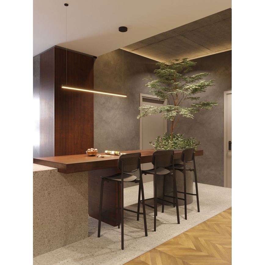 MAXLIGHT P0310D - Lampadario a sospensione con filo LED dimmerabile TRIO LED/12W/230V nero