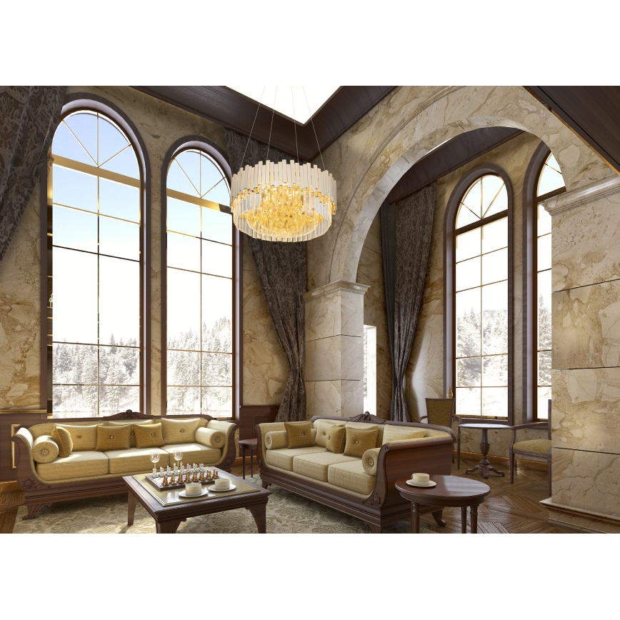 MAXLIGHT P0368 - Kronleuchter TREND 8xE14/40W/230V d 45 cm golden