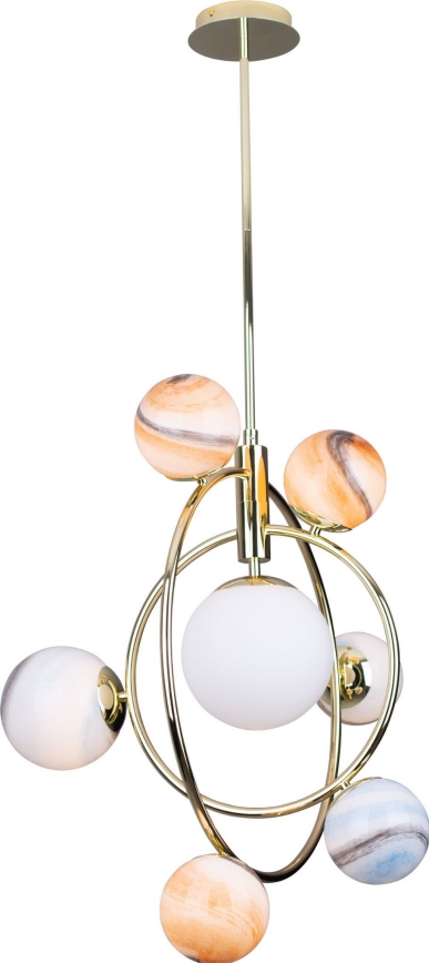 MAXLIGHT P0378 - Deckenleuchte an Stange COSMOS 7xG9/40W/230V golden