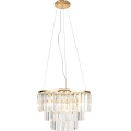 MAXLIGHT P0423 - Kronleuchter an Aufhängung MONACO 9xG9/40W/230V d 42 cm golden