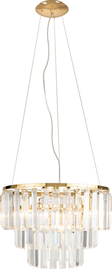 MAXLIGHT P0423 - Lampadario a sospensione con filo MONACO 9xG9/40W/230V diametro 42 cm oro