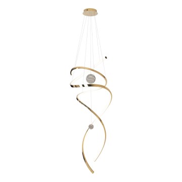 MAXLIGHT P0427D - Lampadario a sospensione con filo LED dimmerabile RITZ LED/100W/230V diametro 60 cm CRI 90 oro