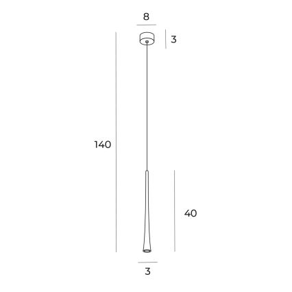 MAXLIGHT P0484 - LED-Hängeleuchte KAFFEE LED/7W/230V d 3 cm golden