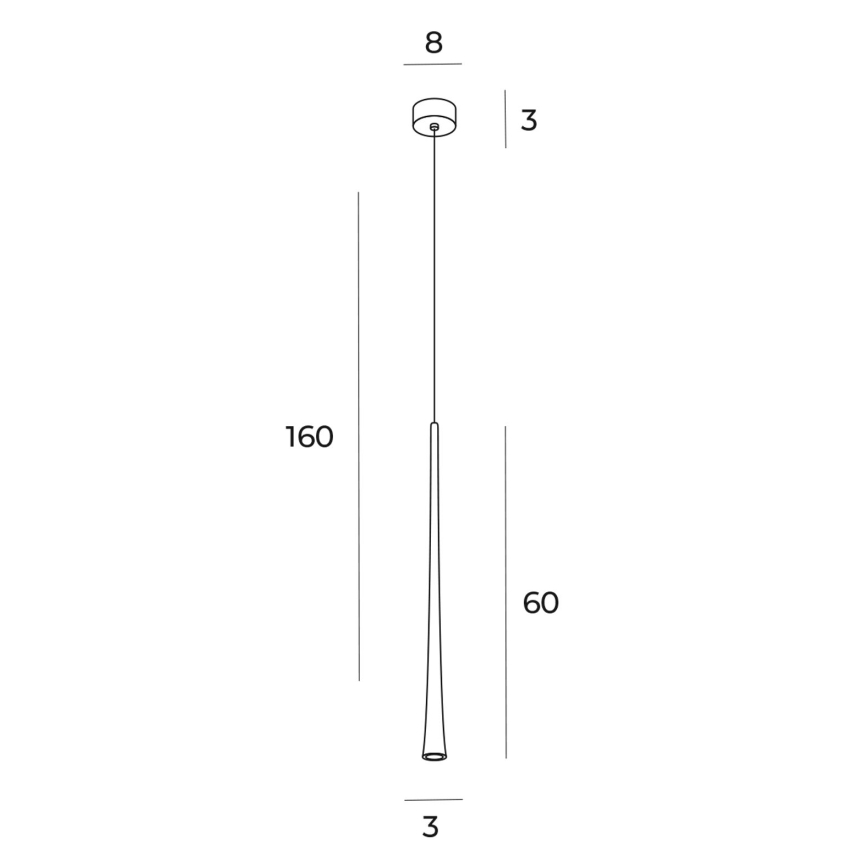 MAXLIGHT P0485 - LED-Hängeleuchte KAFFEE LED/7W/230V d 3 cm golden