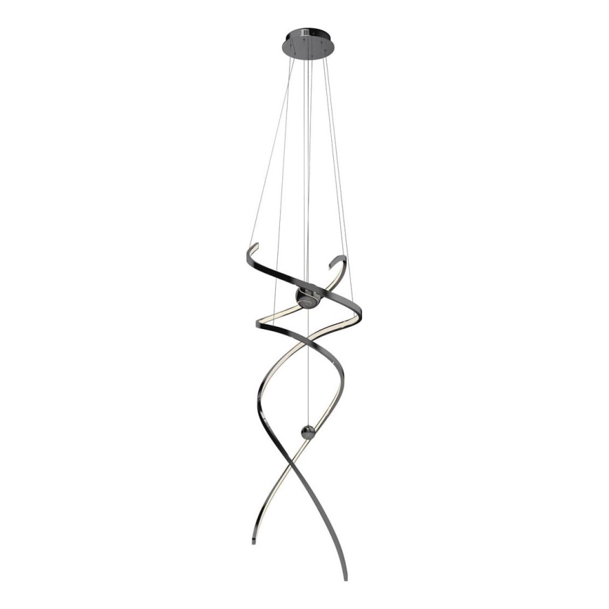 MAXLIGHT P0500D - Lampadario a sospensione con filo LED dimmerabile RITZ LED/100W/230V diametro 60 cm CRI 90 nero