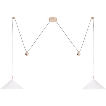 MAXLIGHT P0506 - Lampadario LED a sospensione con filo VULCANO 2xLED/5W/230V ragno bianco