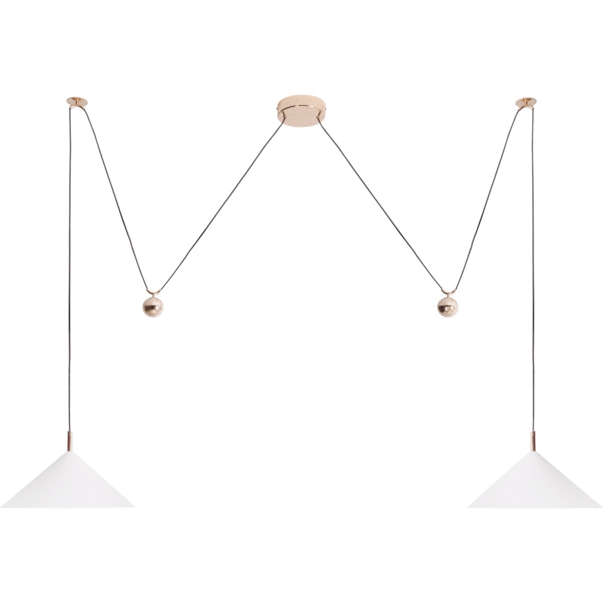 MAXLIGHT P0506 - Lampadario LED a sospensione con filo VULCANO 2xLED/5W/230V ragno bianco