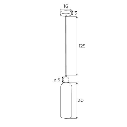 MAXLIGHT P0510 - Suspension filaire CAMPANILA 1xE27/40W/230V d. 10 cm laiton/beige