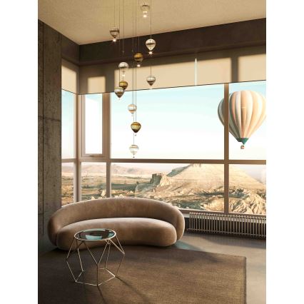 MAXLIGHT P0526D - Lampadario a sospensione con filo LED dimmerabile PALLONCINI 11xLED/6W/230V diametro 45 cm limpido/beige/fumé