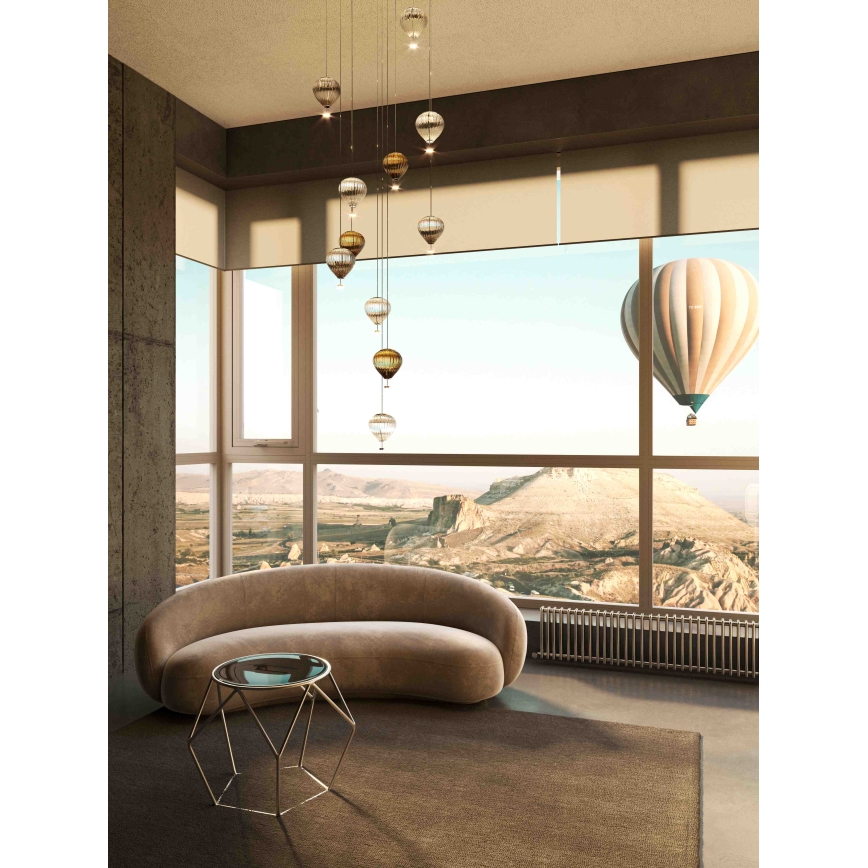 MAXLIGHT P0526D - Lampadario a sospensione con filo LED dimmerabile PALLONCINI 11xLED/6W/230V diametro 45 cm limpido/beige/fumé