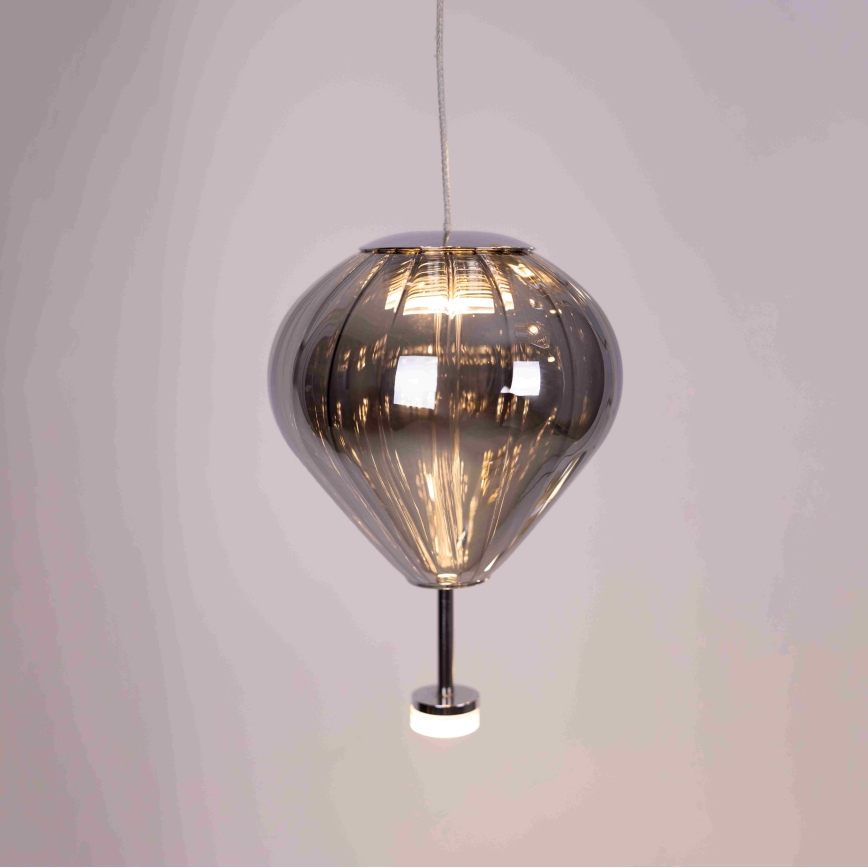 MAXLIGHT P0526D - Lampadario a sospensione con filo LED dimmerabile PALLONCINI 11xLED/6W/230V diametro 45 cm limpido/beige/fumé