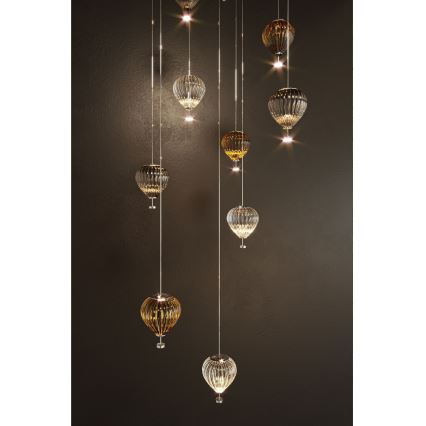 MAXLIGHT P0527 - Lampadario LED a sospensione con filo PALLONCINI 2xLED/3W/230V diametro 12 cm limpido
