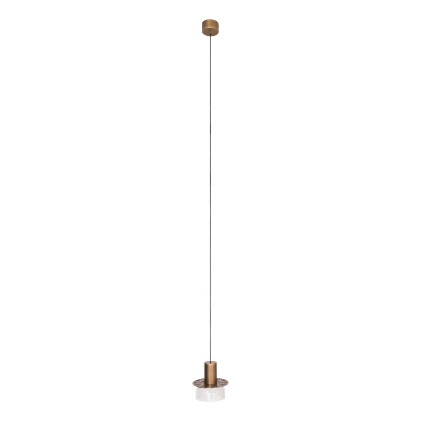 MAXLIGHT P0530 - LED-Hängeleuchte SIGNATURE LED/8W/230V d 15 cm Messing/klar