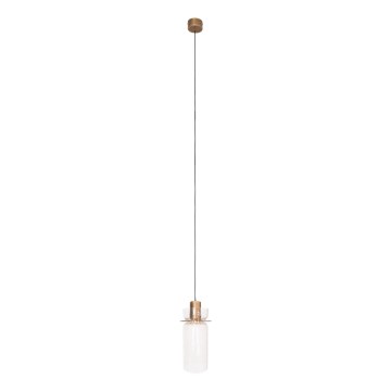 MAXLIGHT P0531 - Lampadario LED a sospensione con filo SIGNATURE LED/8W/230V diametro 15 cm ottone/limpido