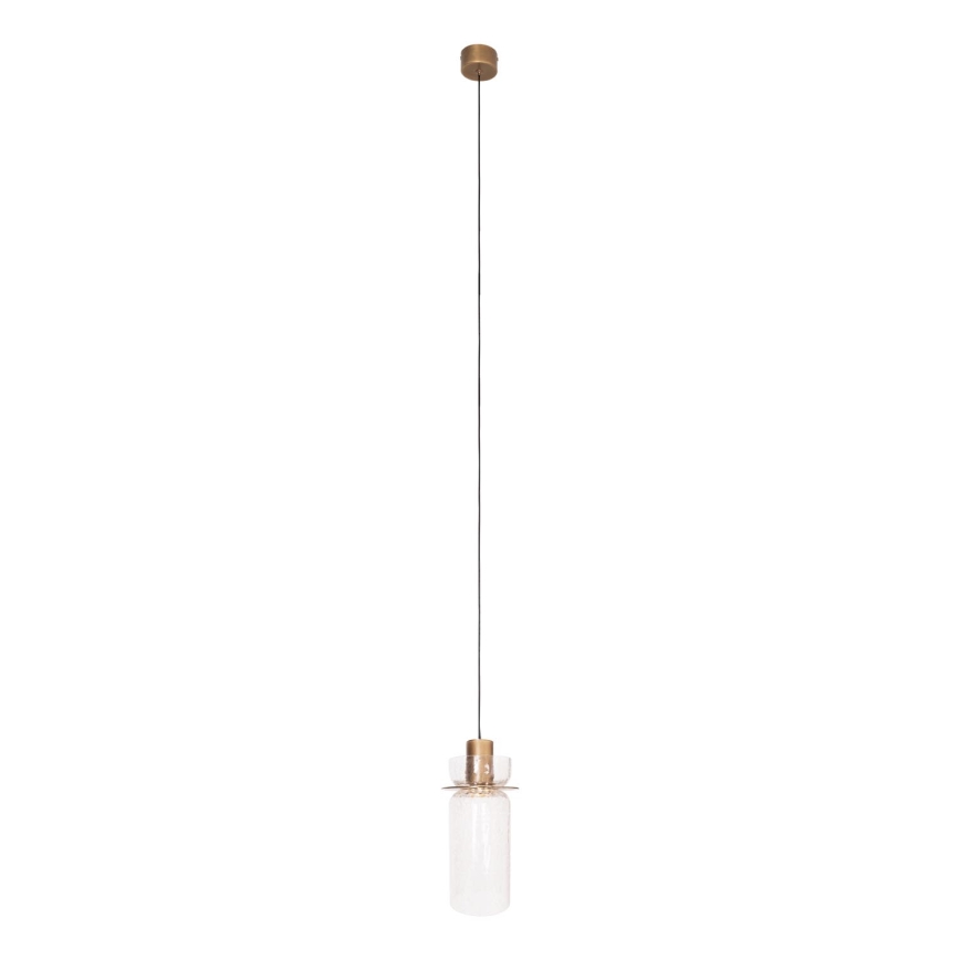MAXLIGHT P0531 - LED-Hängeleuchte SIGNATURE LED/8W/230V d 15 cm Messing/klar