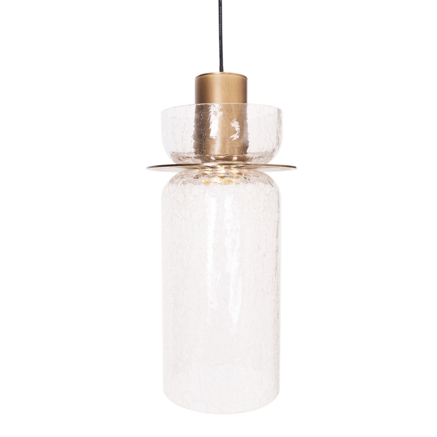 MAXLIGHT P0531 - Suspension filaire SIGNATURE LED/8W/230V d. 15 cm laiton/transparent