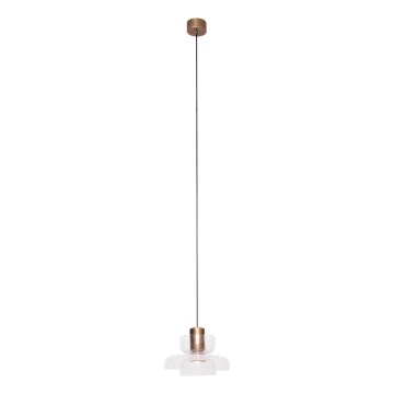 MAXLIGHT P0532 - LED-Hängeleuchte SIGNATURE LED/8W/230V d 22 cm Messing/klar