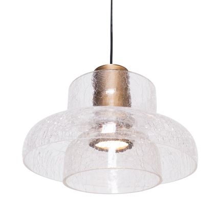 MAXLIGHT P0532 - Suspension filaire SIGNATURE LED/8W/230V d. 22 cm laiton/transparent