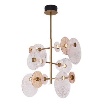 MAXLIGHT P0541 - Lampadario a sospensione con supporto rigido LED ALLURE 14xLED/5W/230V diametro 60 cm oro