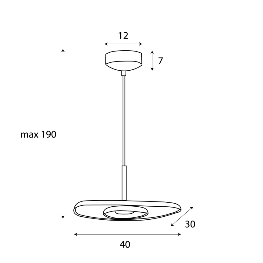 MAXLIGHT P0560 - LED-Hängeleuchte DEUX LED/5W/230V schwarz