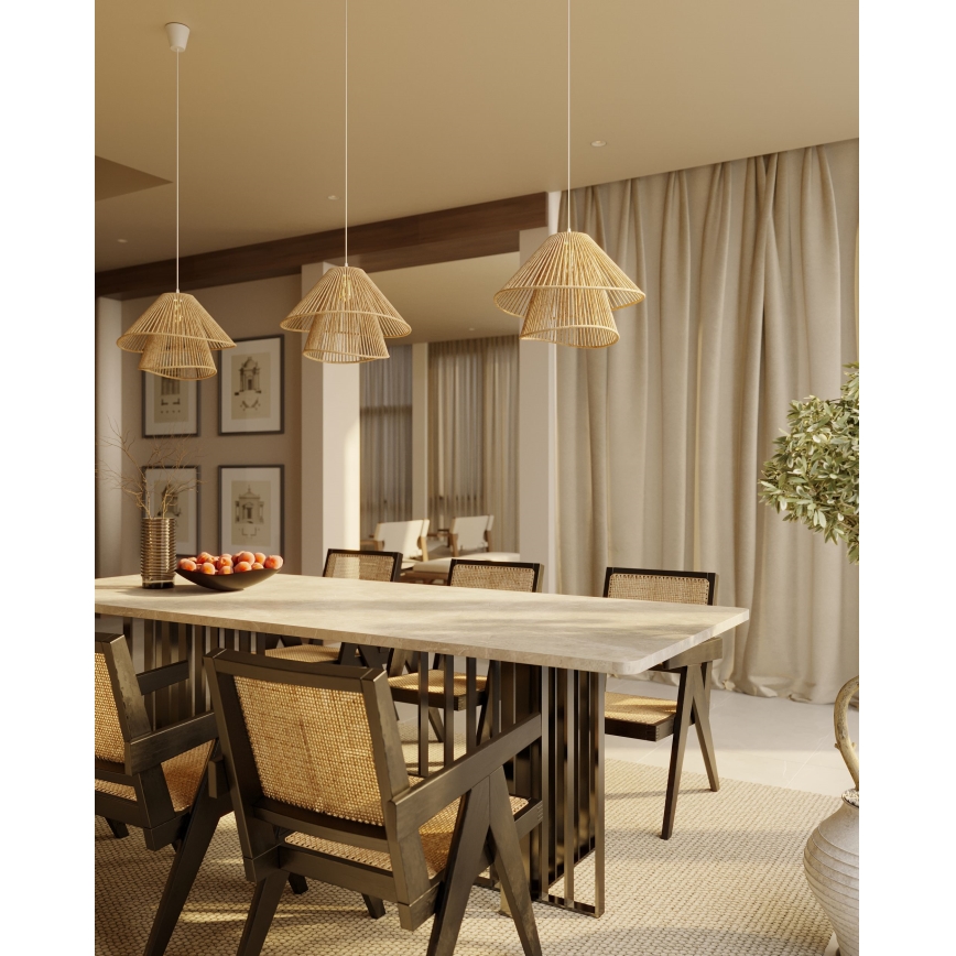 MAXLIGHT P0578 - Hängeleuchte AMALFI 1xE27/15W/230V d 45 cm beige