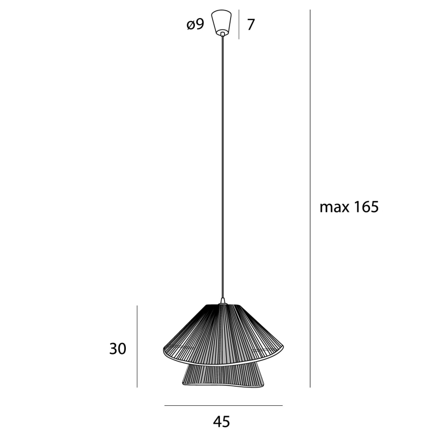 MAXLIGHT P0578 - Hängeleuchte AMALFI 1xE27/15W/230V d 45 cm beige