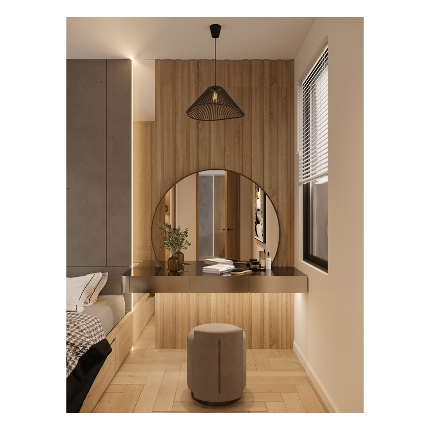 MAXLIGHT P0579 - Hängeleuchte AMALFI 1xE27/15W/230V d 45 cm schwarz