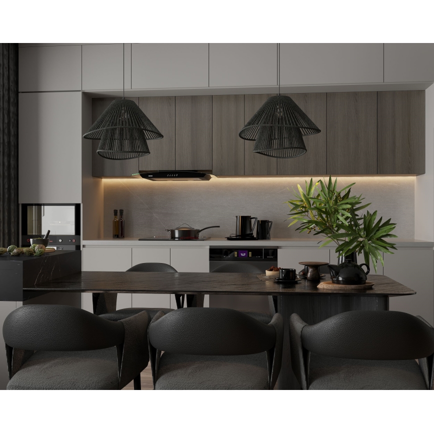 MAXLIGHT P0580 - Hängeleuchte AMALFI 1xE27/15W/230V d 45 cm schwarz