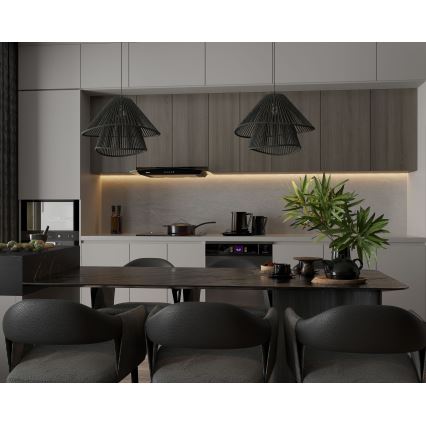 MAXLIGHT P0580 - Lampadario a sospensione con filo AMALFI 1xE27/15W/230V diametro 45 cm nero