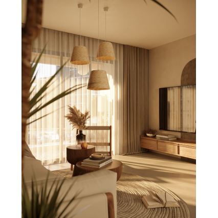 MAXLIGHT P0582 - Hängeleuchte POT 1xE27/15W/230V d 30 cm beige