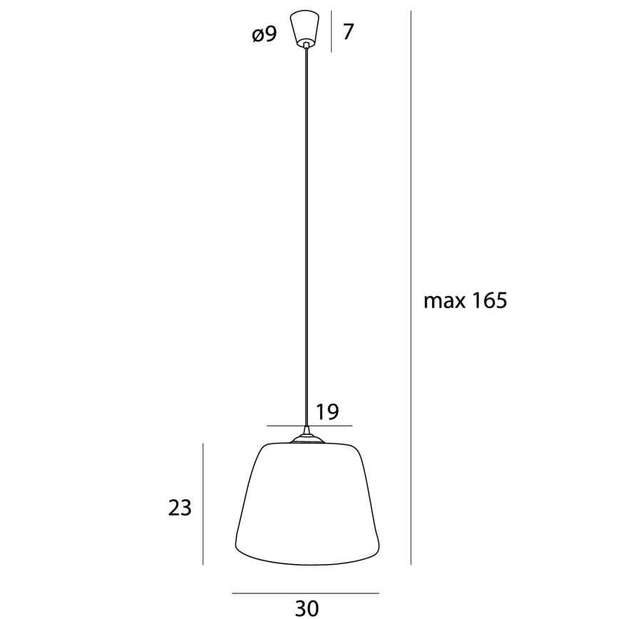 MAXLIGHT P0582 - Hängeleuchte POT 1xE27/15W/230V d 30 cm beige