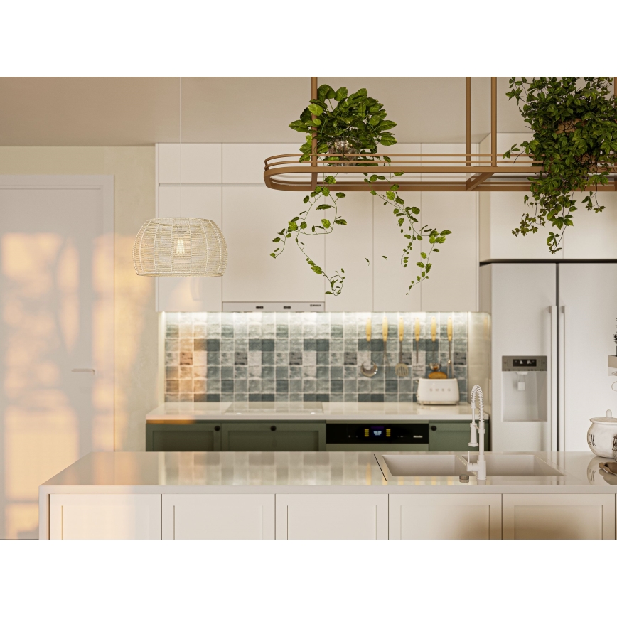MAXLIGHT P0583 - Hängeleuchte PRASLIN 1xE27/15W/230V d 39 cm beige