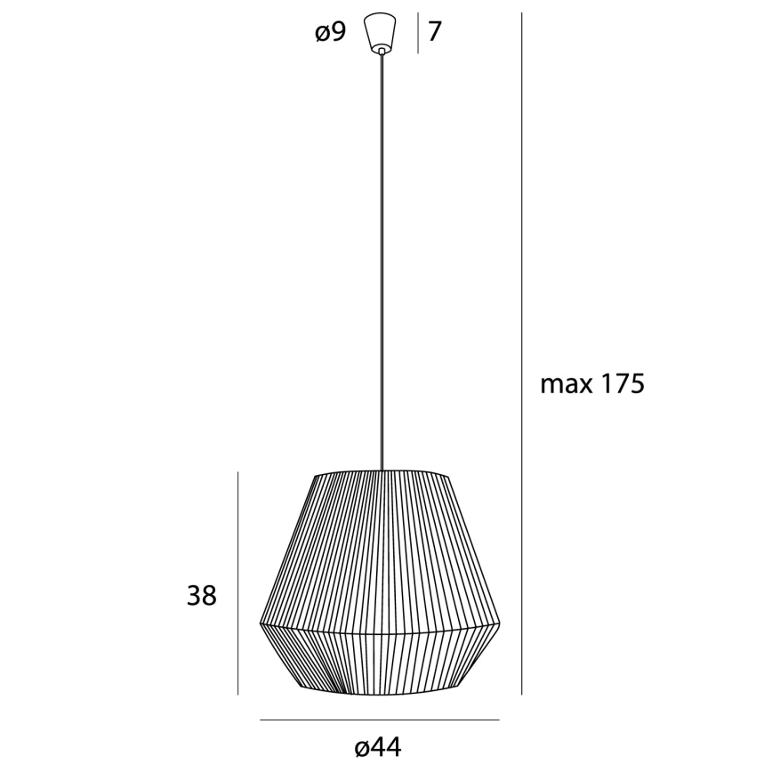 MAXLIGHT P0584 - Hängeleuchte PRASLIN 1xE27/15W/230V d 44 cm beige