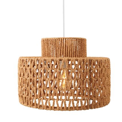 MAXLIGHT P0587 - Hängeleuchte RAFFLE 1xE27/15W/230V d 40 cm braun