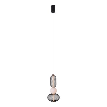 MAXLIGHT P0591 - Lampadario LED a sospensione con filo BORA LED/10W/230V diametro 22 cm bianco/nero