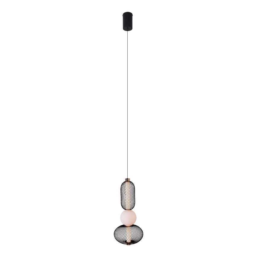 MAXLIGHT P0591 - LED-Hängeleuchte BORA LED/10W/230V d 22 cm weiß/schwarz